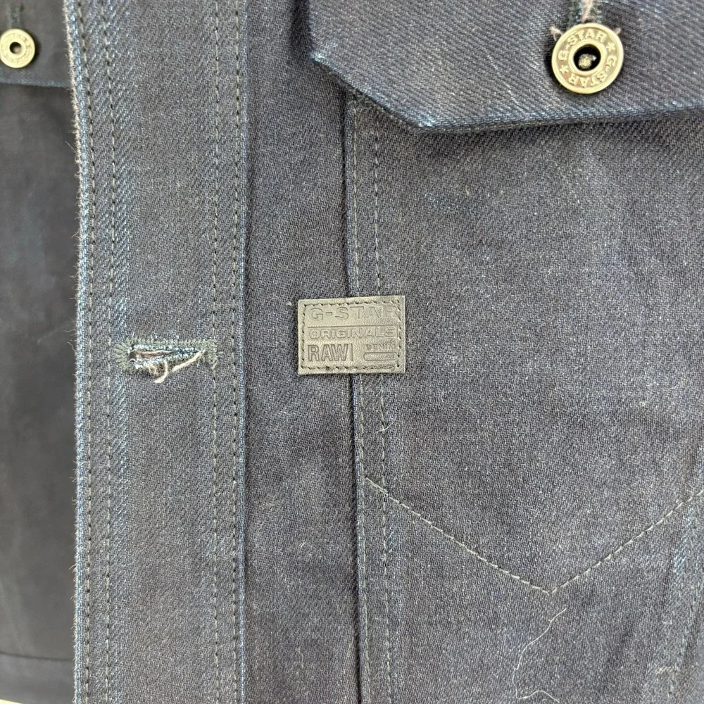 G-Star Raw Men's 3D Raw Denim Kir Arc 3D Slim Fit Denim Jacket Size Medium NWOT